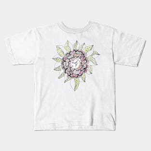 Sleeping dormouse in a flower head Kids T-Shirt